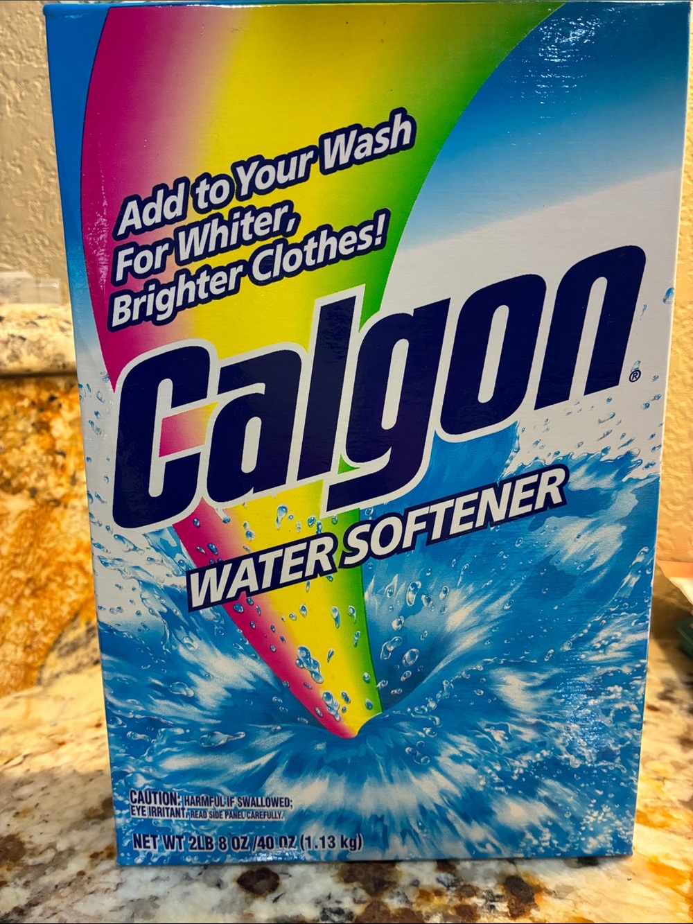 NEW Calgon Water Softener Powder Box 2 LB 8 OZ (40 OZ) Box Discontinued Prop